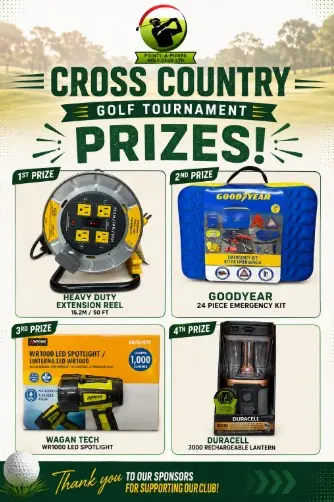 Cross Country Golf Tournament Prizes